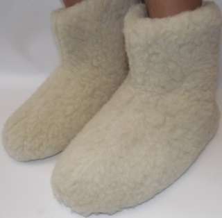WOOLLY BOOTS/SLIPPERS 100% PURE SHEEP WOOL  FELT BOOTS 100% SHEEPS 