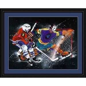  Shot And A Goal by Terry Rose   Framed Artwork
