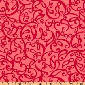   Moda Ruby Swirls Coral Rose Fabric By The Yard Arts, Crafts & Sewing