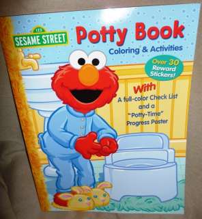 Sesame Street Elmo Potty coloring & activities sticker Book progress 