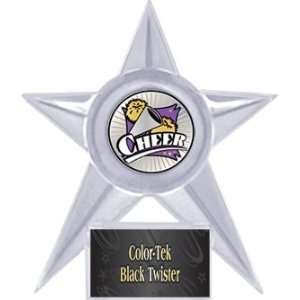 Cheerleading Stellar Ice 7 Trophies 6 Colors CLEAR STAR/BLACK TWISTER 
