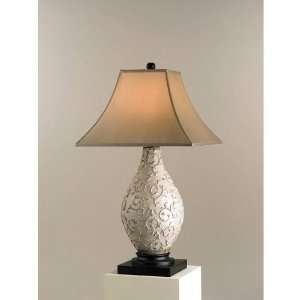   Traditional / Classic Pearl Grey Valerian Table Lamp
