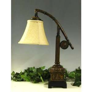  Fishing Pole Table Lamp in Aged Patina