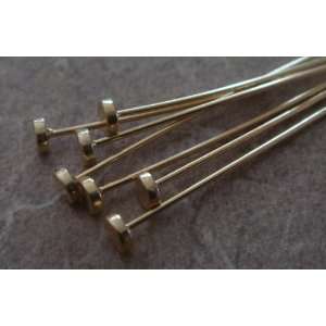  Vermeil nailhead 4mm sterling silver headpins 24 gauge 2 