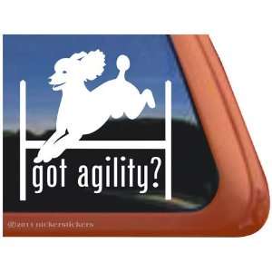  Agility Dog Agility Poodle Vinyl Window Decal Sticker 