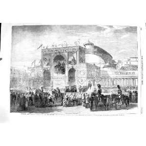   1860 TRIUMPHAL ARCH NAPLES VICTOR EMMANUEL MUSICIANS