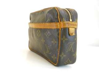 USED Louis Vuitton Monogram Compiegne Clutch Bag Authentic Free 