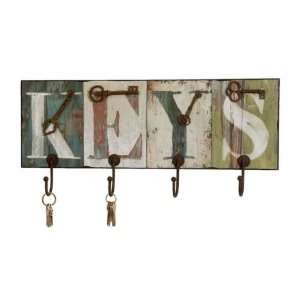   Pack of 2 Colorful Vintage Wall Mounted KEYS Holders