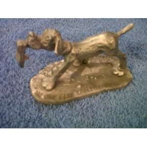  COOL  FINE PEWTER DOG FIGURINE BY LITTLE GALLERY 