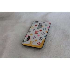  iphone 4 gsm At&T white Louis Vuitton w/gold trim back 