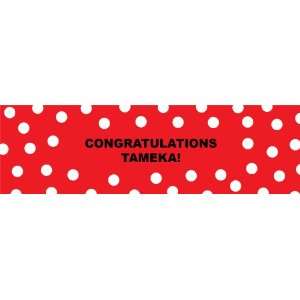  Red Dots Personalized Banner Large 30 100 Health 