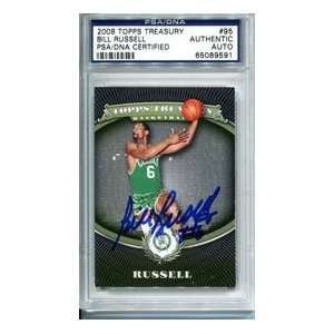  Bill Russell Autographed 2008 Topps Treasury Card Sports 