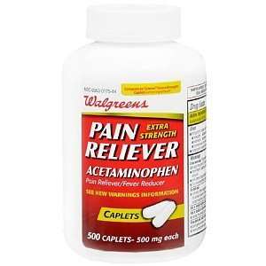  Extra Strength Pain Reliever Acetaminophen Caplets, 500 ea