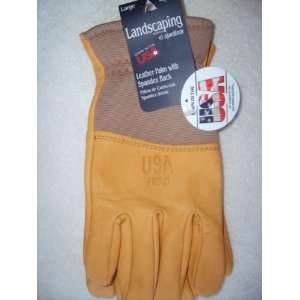  Midwest Gloves & Gear Leather Landscaping Gloves, Size L 