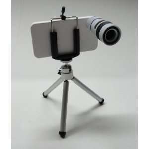  White Camera Lens for iPhone 4 4S 8X Optical Zoom 