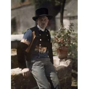  Man Dresses in Cornouaille Costume for the Pardon at 