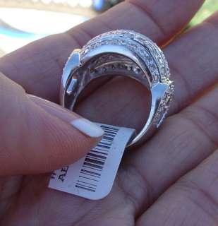 2ct G H/SI Dom Diamond right hand big ring 14k WG  