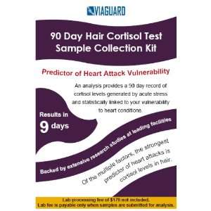 Viaguard Hair Cortisol & Cardiac Risk Test Kit. Costisol levels in the 
