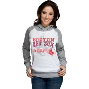  Boston Red Sox White Womens All Hooked Up Hooded Fleece 
