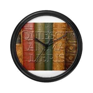  Quiescit Anima Libris Italian Wall Clock by  