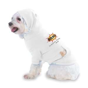    Hooded (Hoody) T Shirt with pocket for your Dog or Cat LARGE White