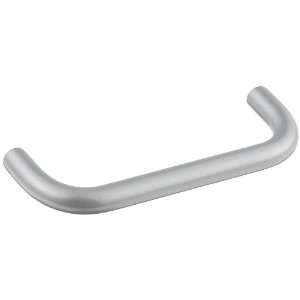 Aluminum Metric Pull Handle with Threaded Holes, Round Grip, Silver 