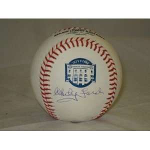  Whitey Ford Signed Baseball   Yankee Stadium   Autographed 