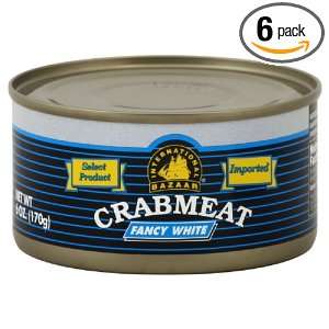 International Bazaar Crabmeat White, 6 Ounce (Pack of 6)  