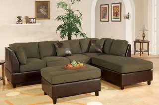 Corner Sectional Sectionals Sofa Couch Free Ottoman 6 Colors 