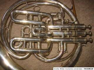 Vintage French horn ANTOINE COURTOIS 4 valves, det. bell  