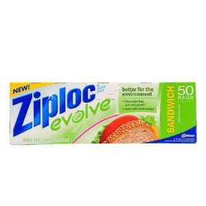  Ziploc Evolve Sandwich Bags, 50 ct 2 pack Kitchen 