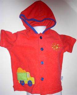 BABY BOYS RED SWIM SUIT COVER UP HOODIE free ship  