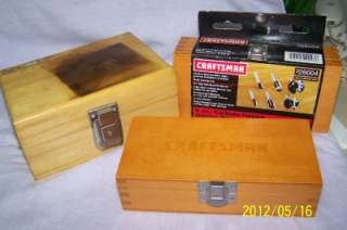 Three Boxes of Router Bits Craftsman & Unknown Brand  
