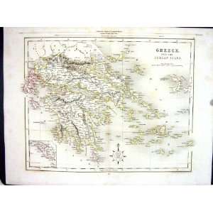   Map C1875 Greece Ionian Isles Corfu Zante Archipelago