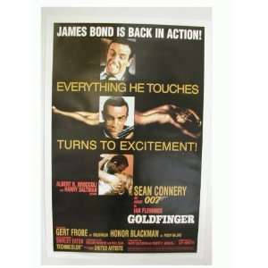  James Bond Goldfinger Poster Sean Connery 007 3 Shots 
