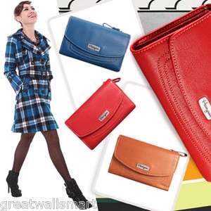 Genuine Leather Fashion Women Wallet Credit ID Card Purse Clutch Bag 