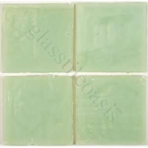  Light Sea Foam 2 x 2 Green 2 x 2 Opaque Glossy Glass 