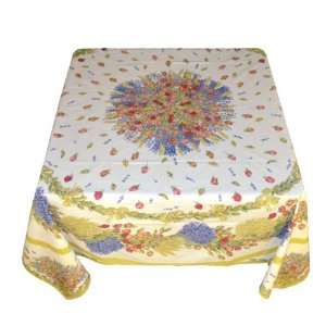   Red Roses Tablecloth, 68 in Square by Vero France