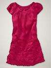 Gap Kids Girl Silky Ruffle Dress Scarlet Color Size XS 