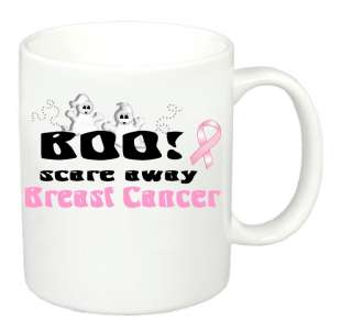 Boo Scare Away Breast Cancer Awareness Coffee Mug  