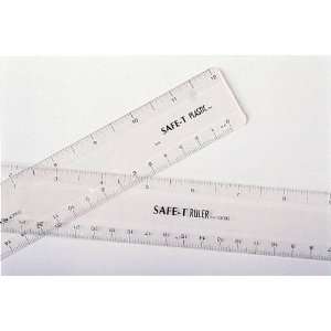  SAFE T 12/30cm Ruler   Standard Width with Holes, Dozen 