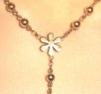   Style Necklace 14K Gold Italy Cross Daisy Flower UNIQUE Christmas gift