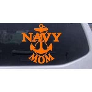Orange 16in X 16.0in    Navy Mom Military Car Window Wall Laptop Decal 
