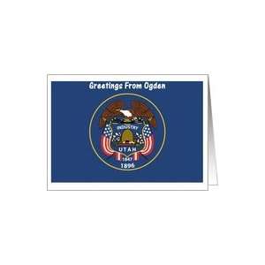  Utah   City of Ogden   Flag   Souvenir Card Card Health 
