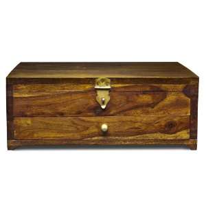  HomArt Hann Wood Stationery Box, Cognac Finish