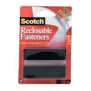  Scotch Reclosable Fasteners, 3/4 x 3 Inches, White Strips 