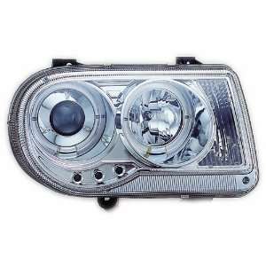 IPCW CWS 412C2 Clear Projector Headlight with Rings and Chrome Housing 