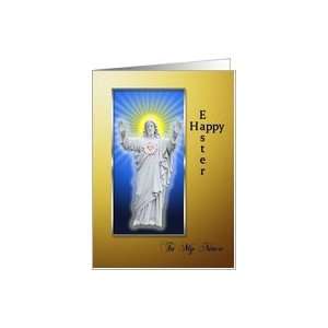  Happy Easter For a Niece, Christ Statue Card Health 