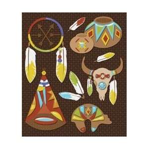  K&Company Sticker Medley Indian Heritage; 6 Items/Order 