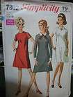 Vintage 1968 Simplicity #7802 Dress With Detachable Cuf